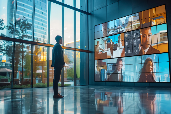 Conference Room with Audio-Visual Setup