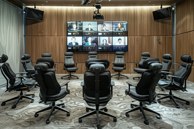 Conference Room with Audio-Visual Setup