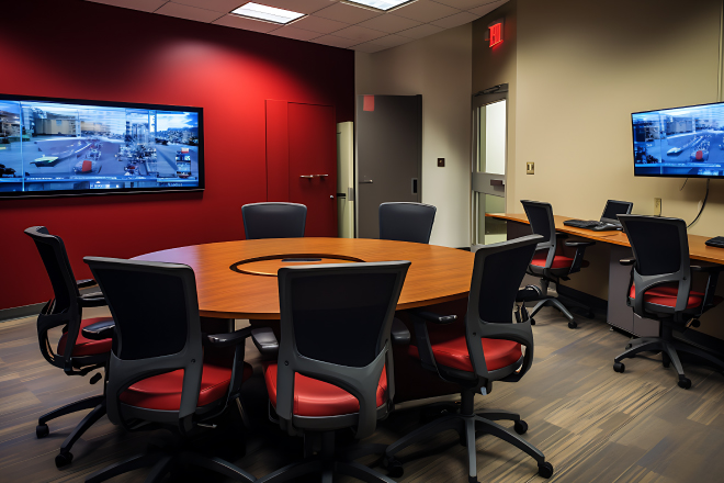 Conference Room with Audio-Visual Setup